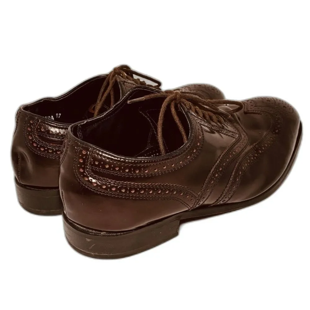 Florsheim Burgundy Wingtip Oxford Dress Shoes 17066 Men’s Size 9.5 EEE India